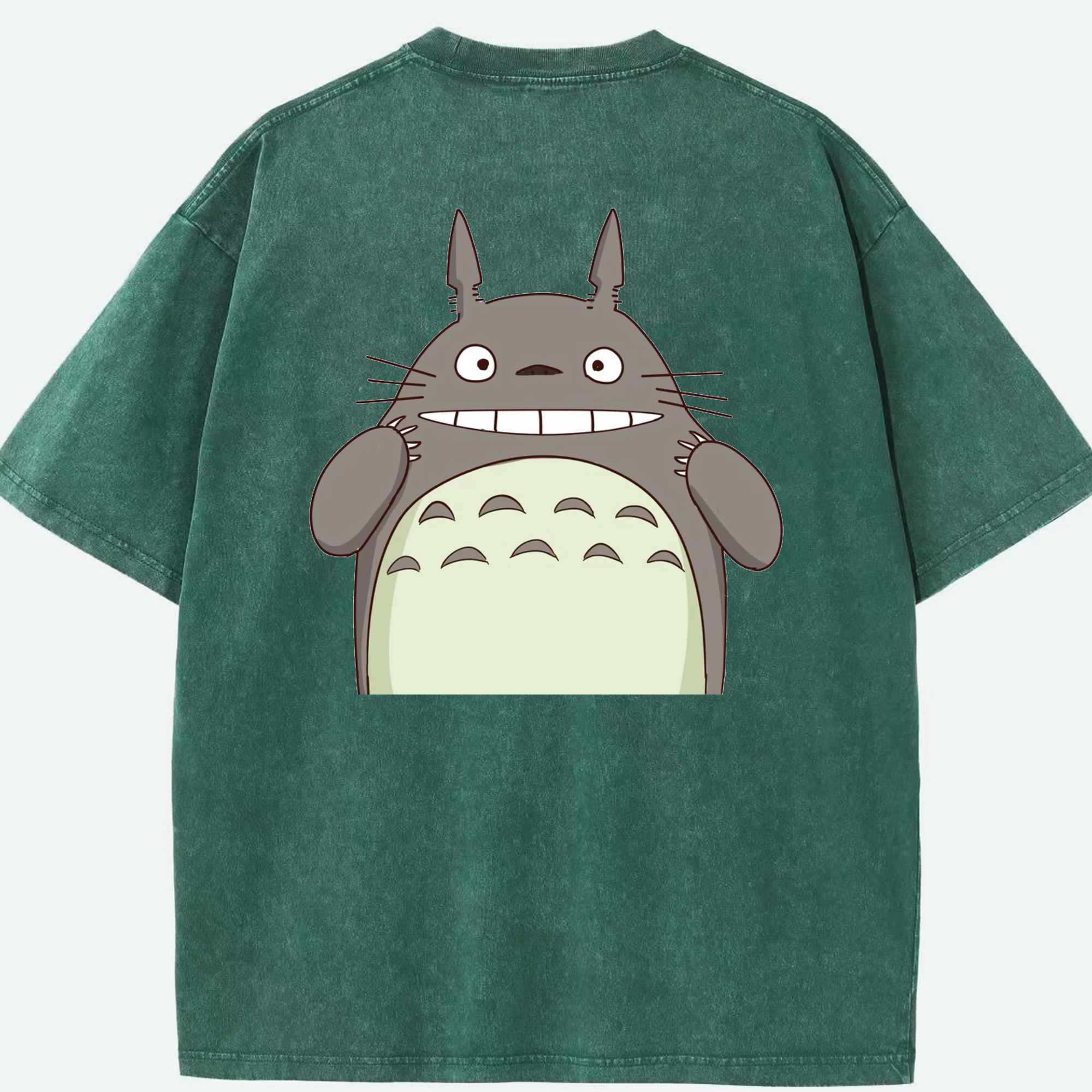 （画像用） となりのトトロ 草壁メイ 草壁サツキ My Neighbor Totoro Satsuki Kusakabe Mei Kusakabe 綿100% ヴィンテージ風 半袖Tシャツ（背面プリント）